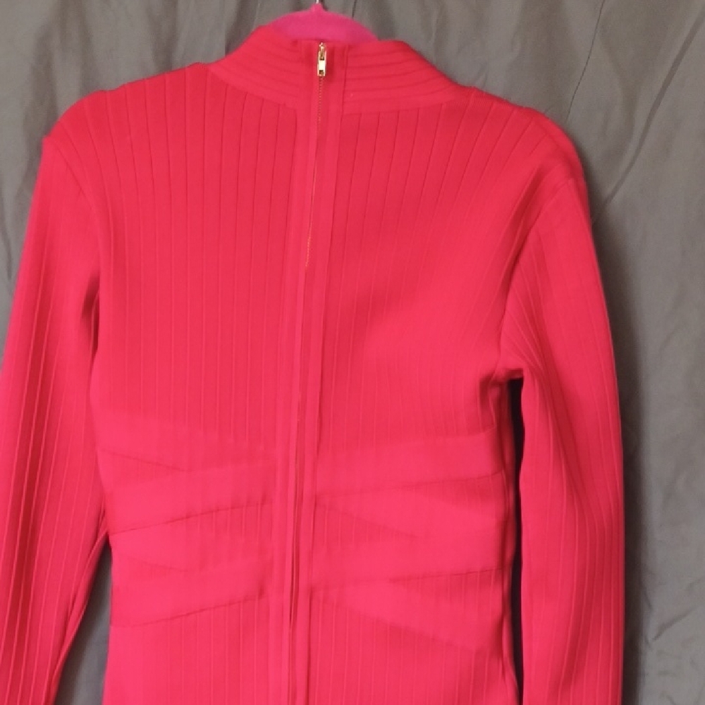 VENUS Vibrant Pink Long Sleeve Dress - Picture 15 of 16